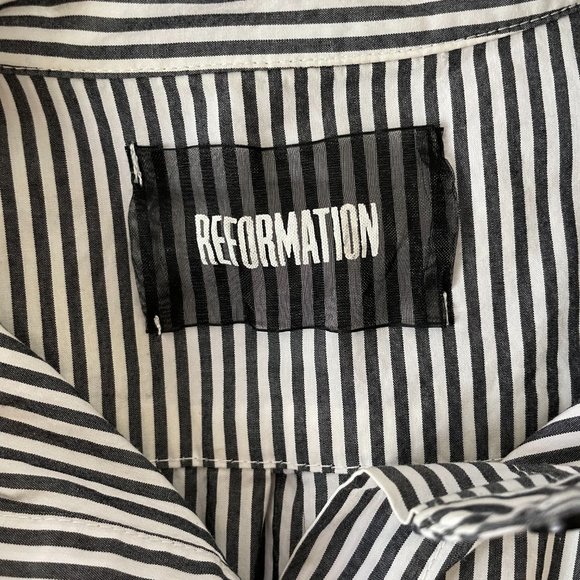 REFORMATION Billie Striped Shirt - Picture 3 of 6